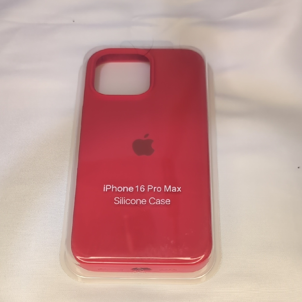 Apple iPhone 16 Pro Max Silicone Case - Bold Red